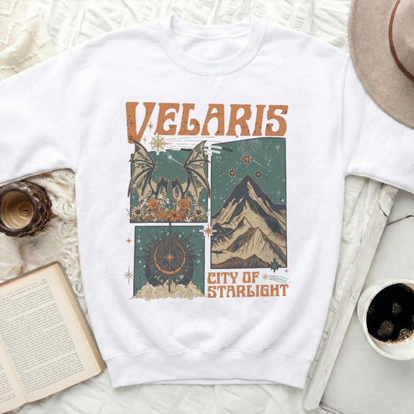VELARIS City of Starlight Sweatshirt in White