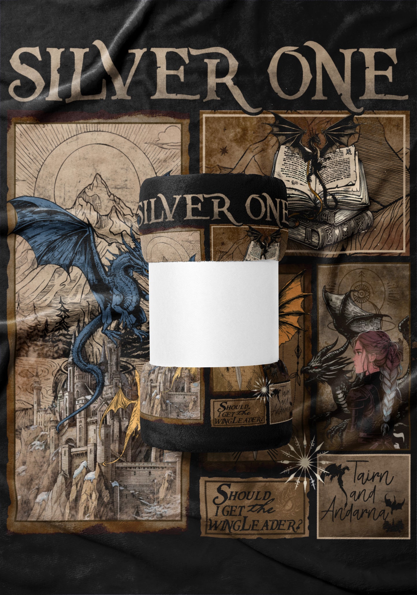 Dragon Fantasy Artwork Silver One Blanket