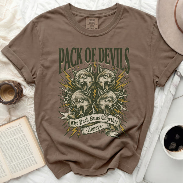 Pack of Devils Tee in Espresso