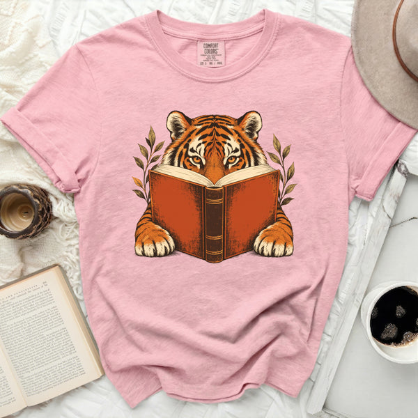 Bookworm Tiger Tee in Blossom