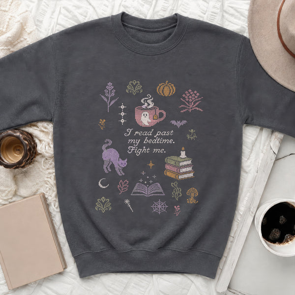 I Read Past My Bedtime Sweatshirt in Dark Heather