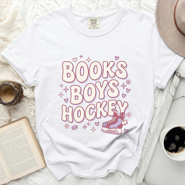 Books Boys Hockey Tee in White