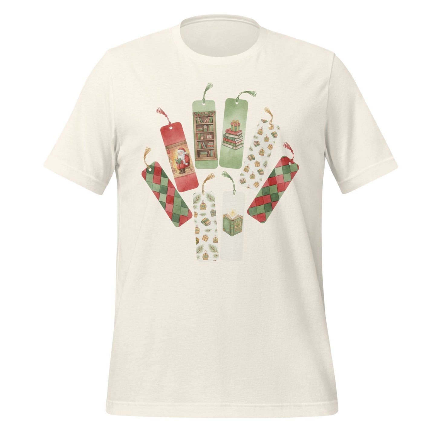 Christmas Bookmark Design Printed T-shirt