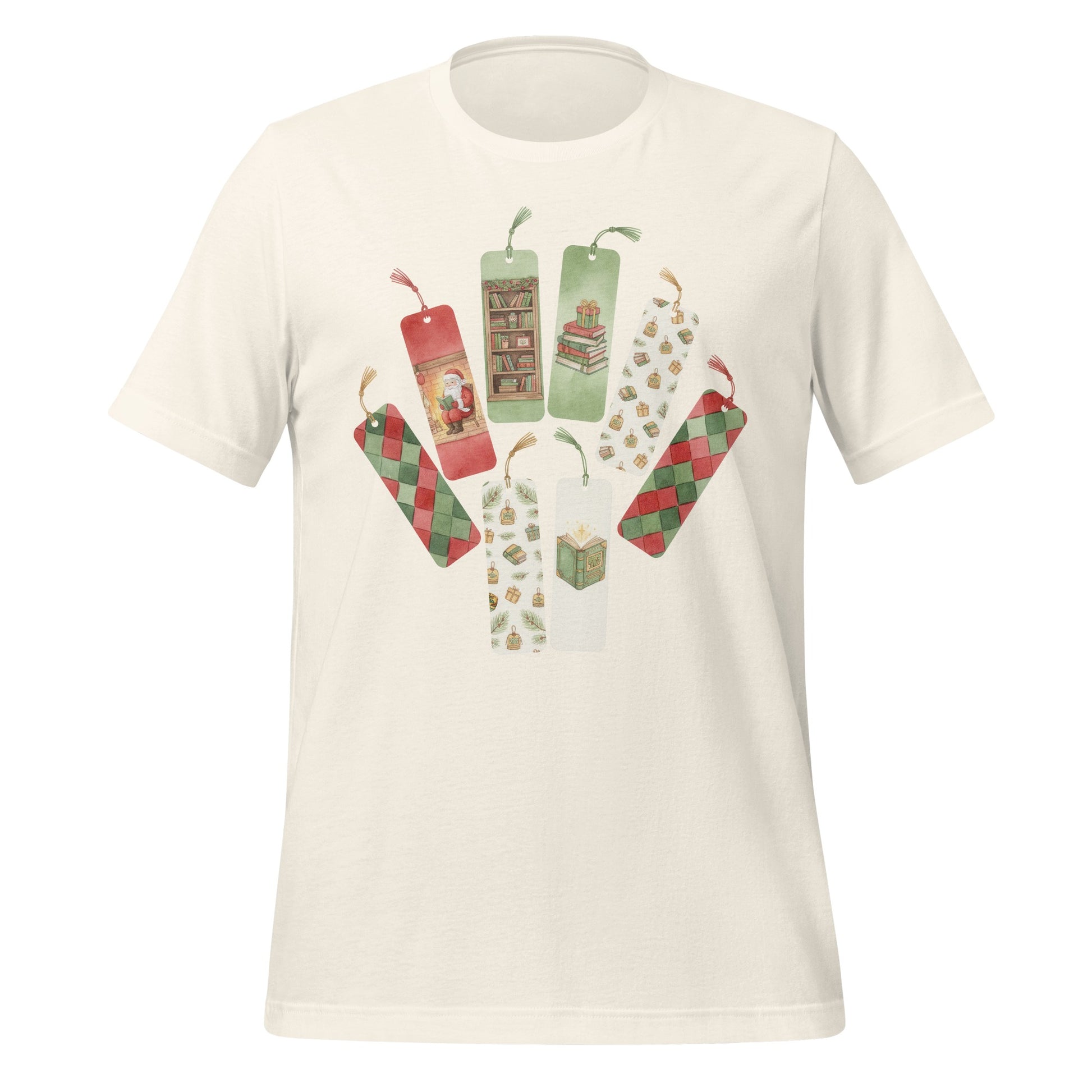 Christmas Bookmark Design Printed T-shirt