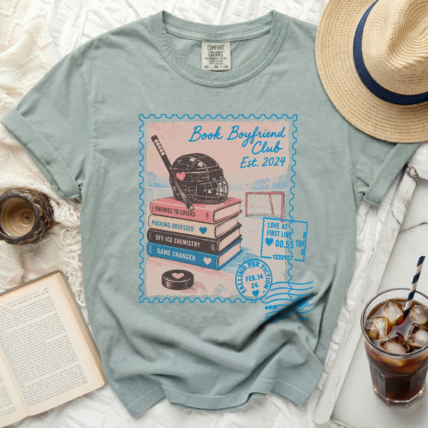 Book Boyfriend Club Hockey Tee in Bay