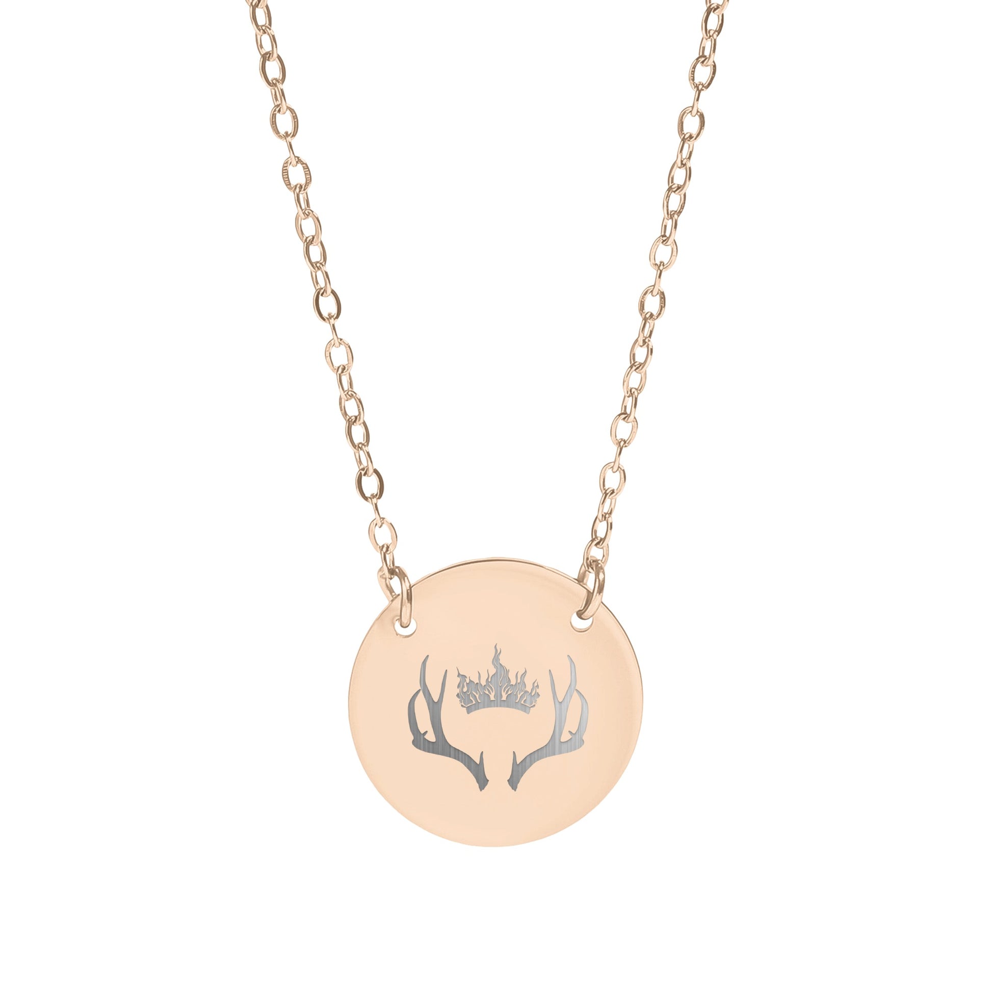 Elegant Antler Crown Pendant Necklace Fashion Accessory