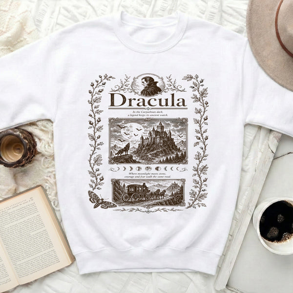 Dracula Lore Sweatshirt in White