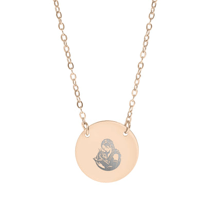 Custom Engraved Pendant Necklace with Chain