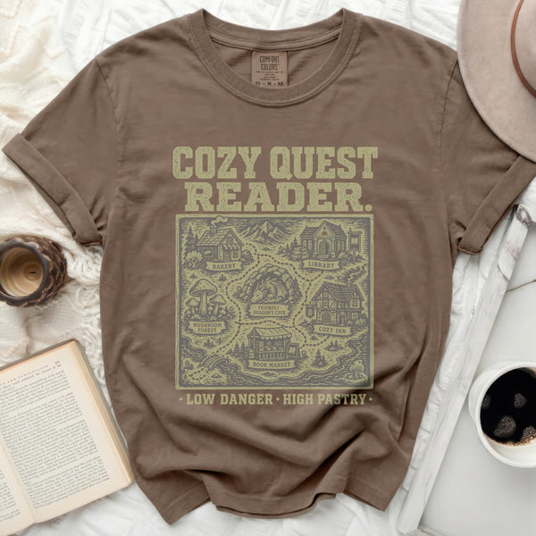 Cozy Quest Reader Map Tee in Espresso