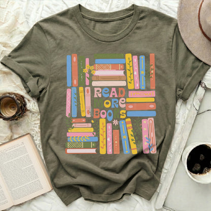 Read More Books Colorful Graphic Tee Shirt