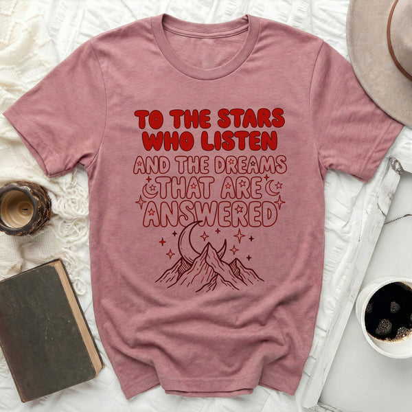 Boho Night Court Mountain Tee in Heather Mauve