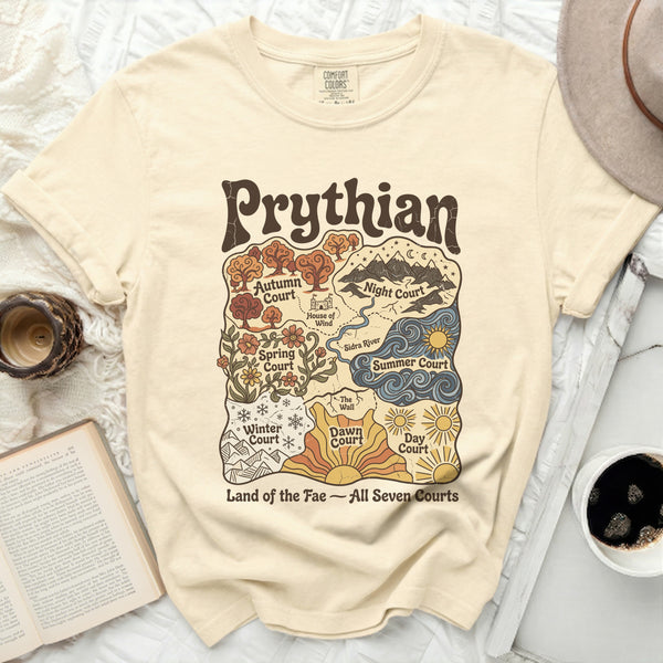Prythian Fae Map Tee in Ivory