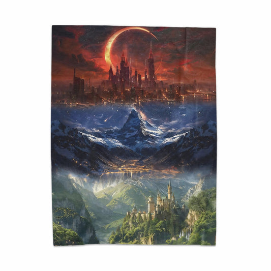 Enchanted Realm Fantasy Landscape Artwork Tapestry