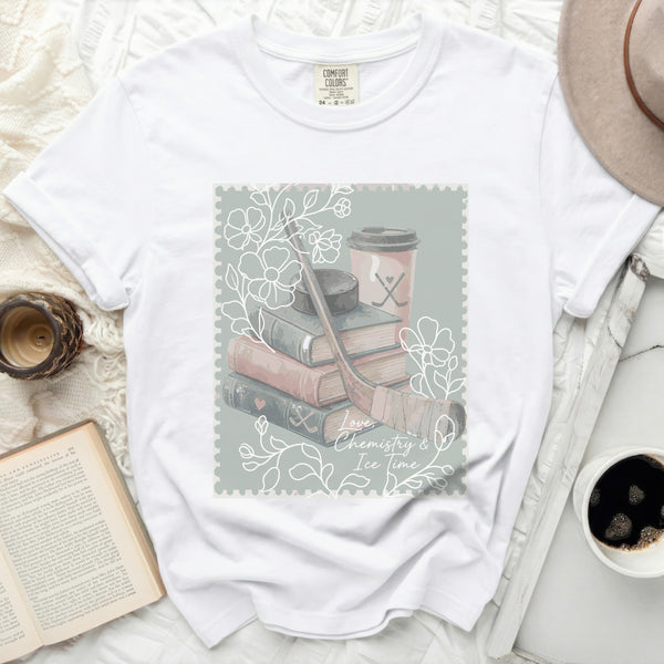 Love, Chemistry & Ice Time Tee in White