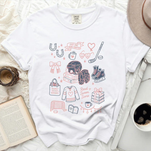 Swoon Score Hockey Tee in White