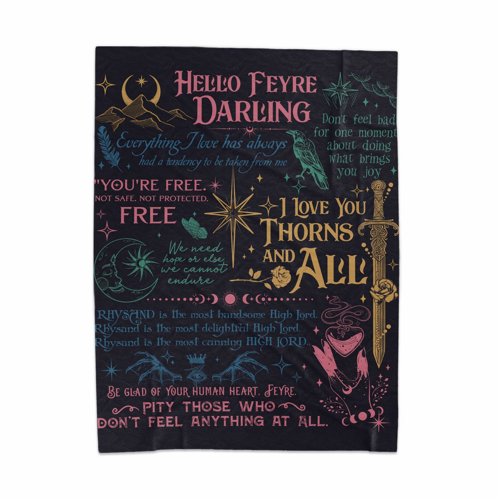 Fantasy Novel Quotes Design Blanket