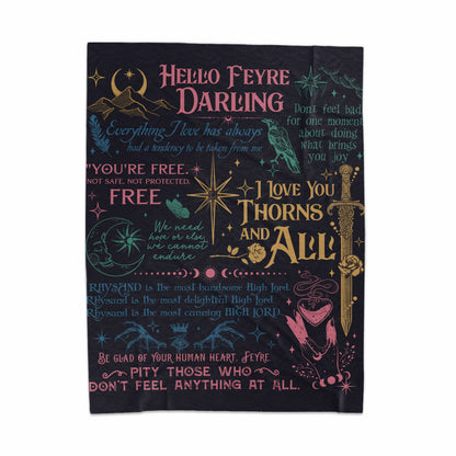 Fantasy Novel Quotes Design Blanket