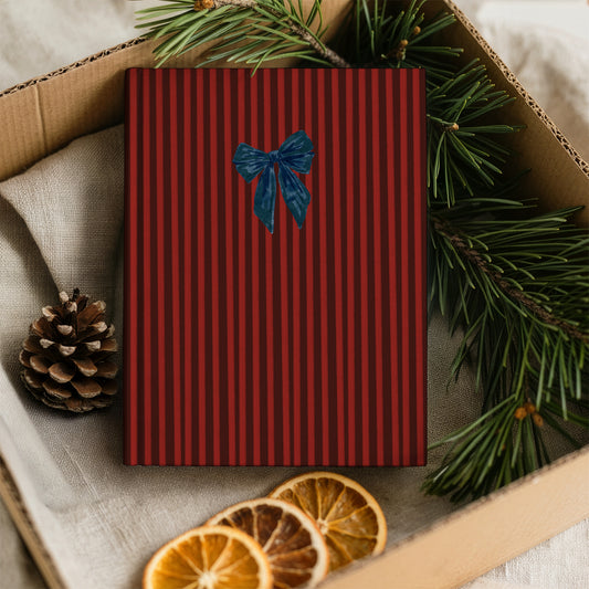Red and Blue Striped Gift Wrapping Box product