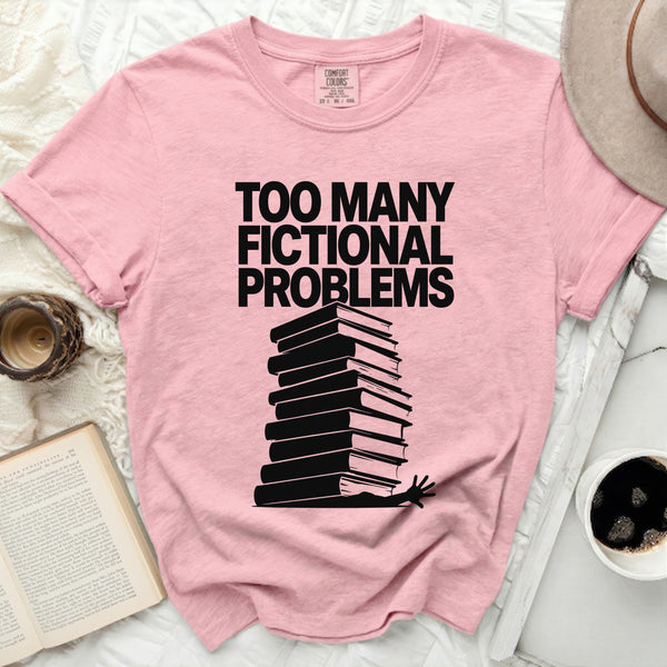 Fictional Problems Book Stack Tee in Blossom