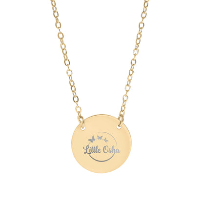 Elegant Round Pendant Necklace With Little Osha Design