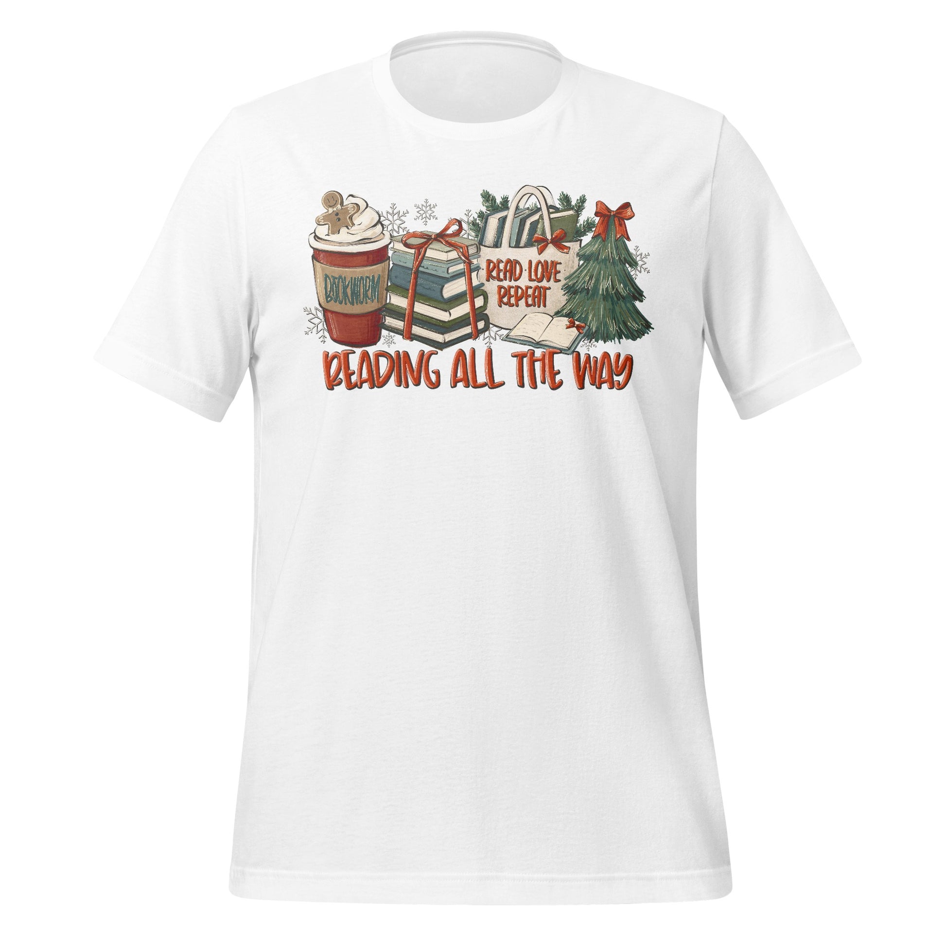Reading All The Way Holiday Design T-Shirt