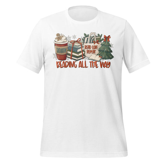 Reading All The Way Holiday Design T-Shirt