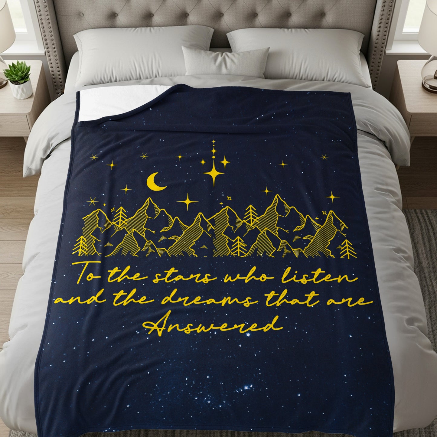 To The Stars Who Listen Blanket Gift for Bedroom