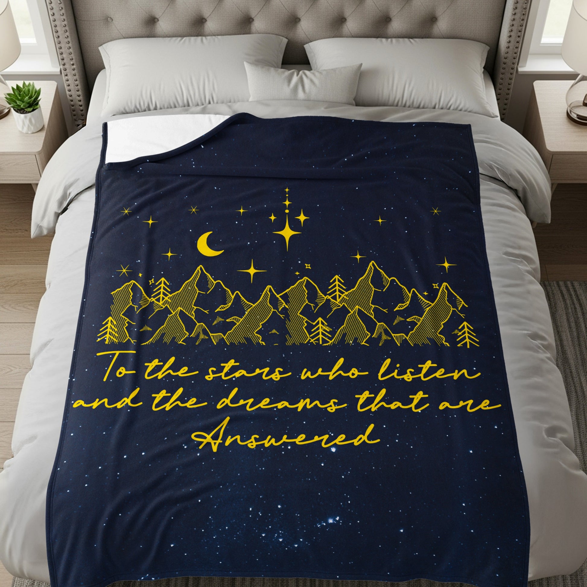 To The Stars Who Listen Blanket Gift for Bedroom