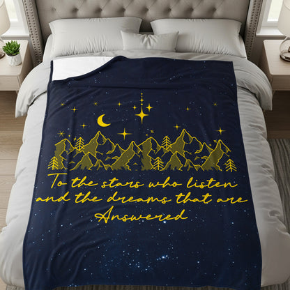 To The Stars Who Listen Blanket Gift for Bedroom