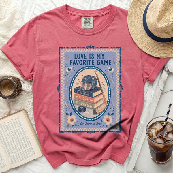 Love Is My Favorite Game Tee in Crunchberry