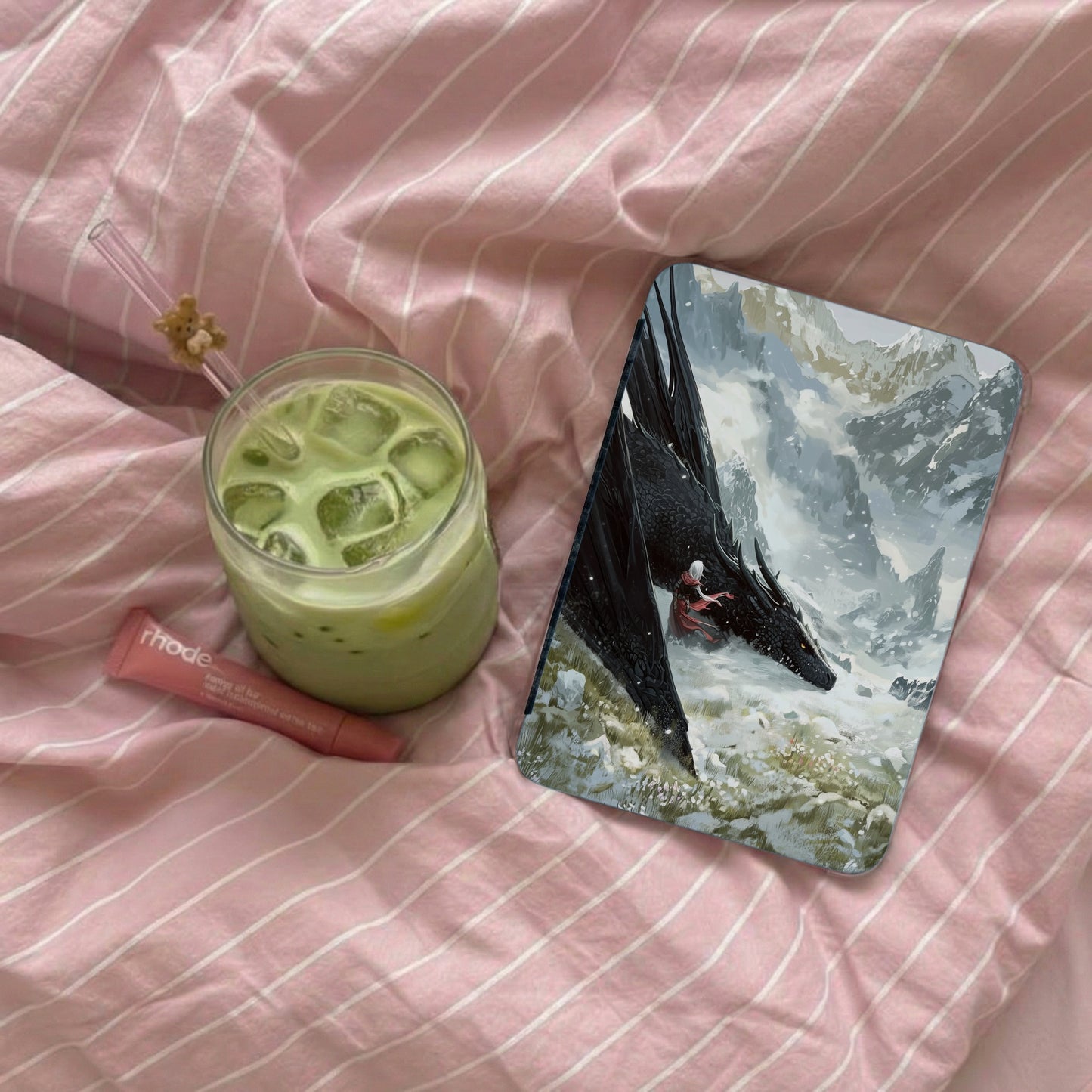 Black Dragon Rider Snow Mountain Fantasy Artwork product type