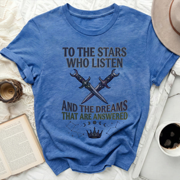 Daggers & Dreams Tee in Heather True Royal