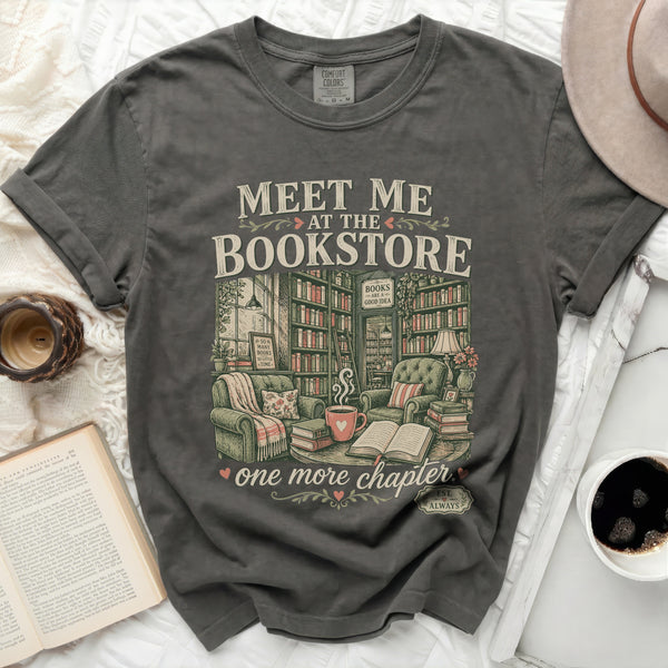 Meet Me At The Bookstore Tee in Pepper