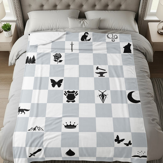 Unique Patterned Chessboard Themed Blanket