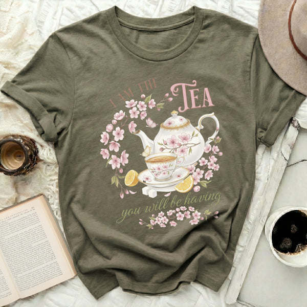 I Am The Tea Tee in Military Green