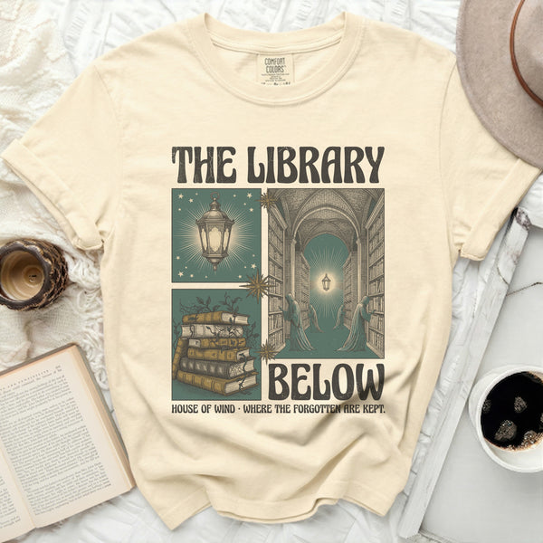 Library Below Tee in Ivory