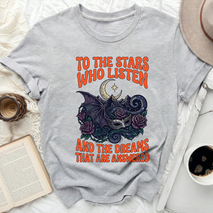 TO THE STARS WHO LISTEN Celestial Bat Roses Mask t-shirt product type