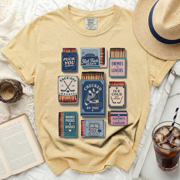 Hockey Love Matches Tee in Butter