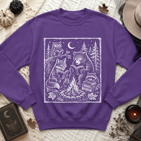 Campfire Critters Sweatshirt in Purple