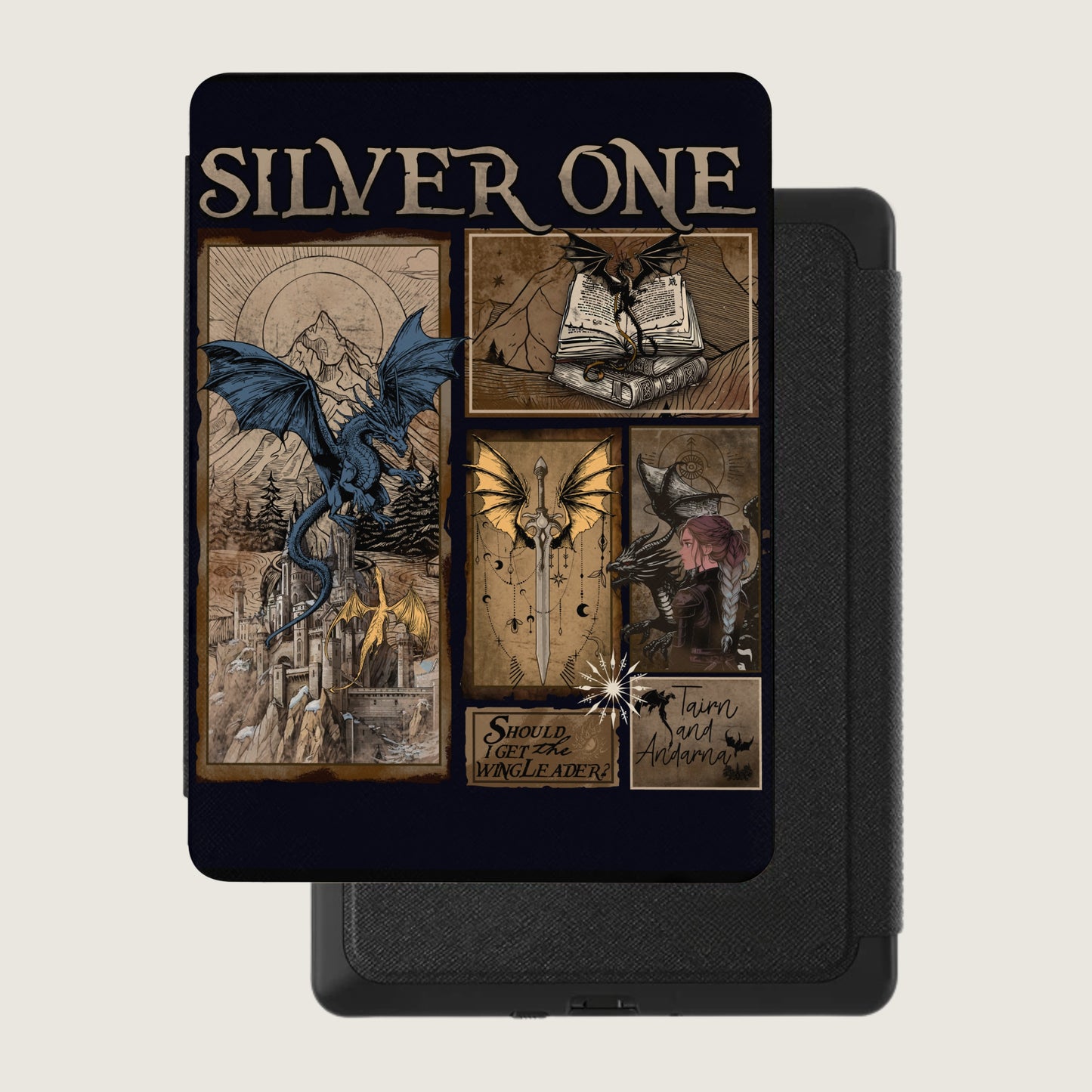 Silver One Tairn and Andarna Dragon Fantasy product type