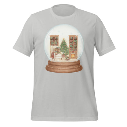 Cozy Library Christmas Snow Globe T-Shirt