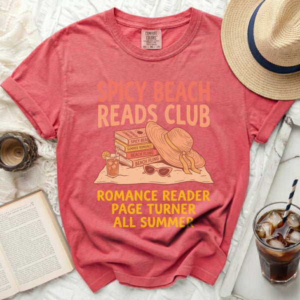 Spicy Beach Reads Club Summer Tee in Watermelon