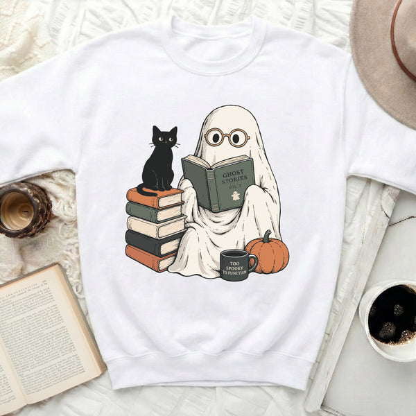 Cozy Ghost Sweatshirt in White