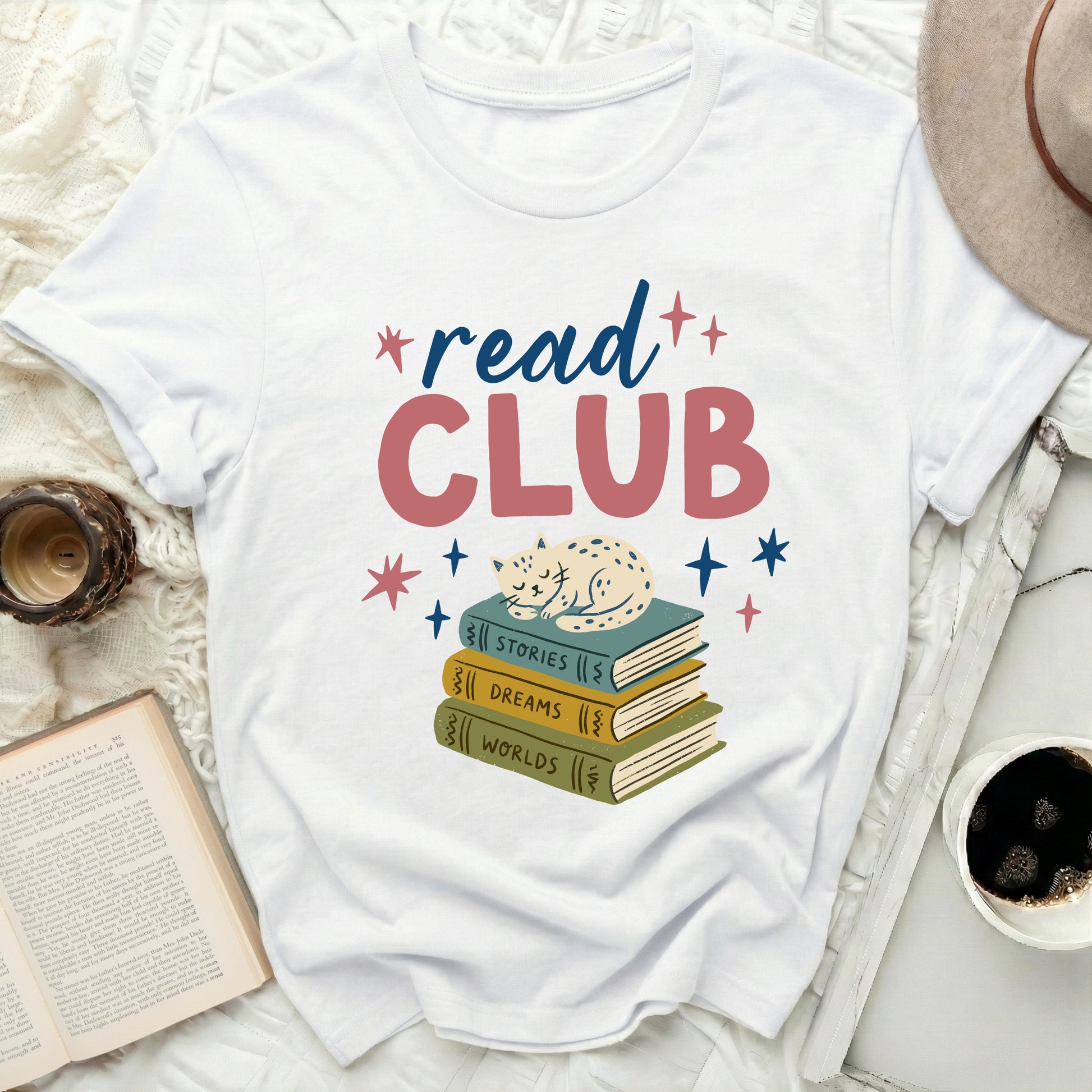 Read Club Cat Books Stories Dreams Worlds product type