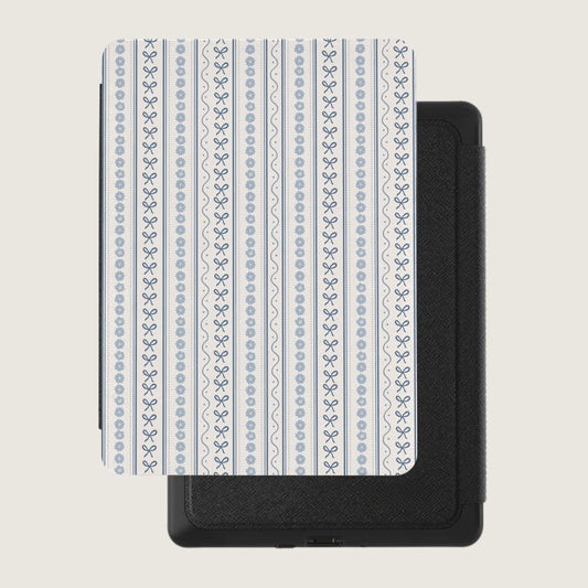 Blue And White Striped Pattern Tablet Cover