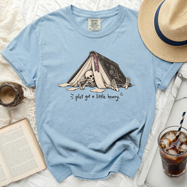 Plot Got Heavy Tee in Chambray