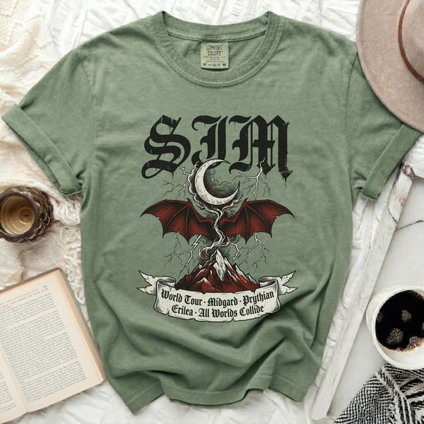 SJM Worlds Collide Tee in Moss