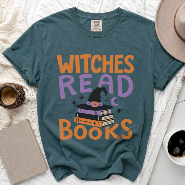 Witches Read Tee in Blue Spruce