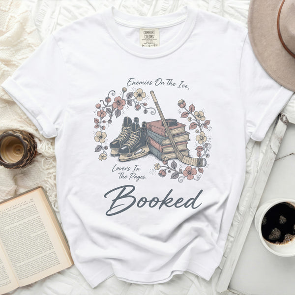 Booked Hockey Romance Tee in White
