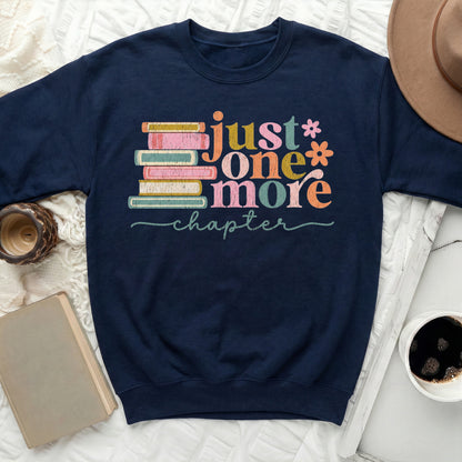 Just One More Chapter Retro Book Lover Sweatshirt